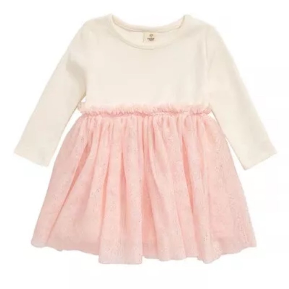 TUCKER + TATE Pink Gold Sparkle Glitter Tulle Ballet Dress Ballerina 6M NWT